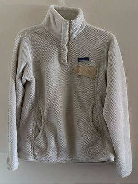 Patagonia Off-White Sherpa Quarter-Zip Pullover